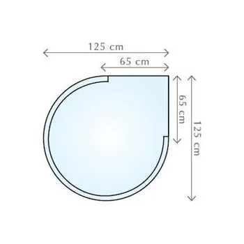 Fireglass 125x125 cm - sklo pod kamna nebo krb 000-466