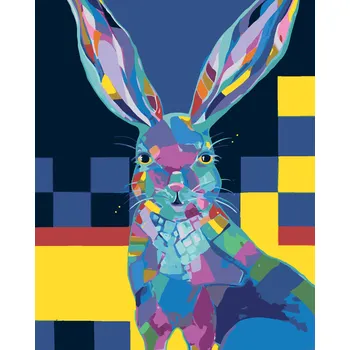 ZUTY Malování podle čísel - KRÁLÍK (JONNA JAMES) Rozměr: 40x50 cm, Rámování: bez rámu a bez vypnutí plátna