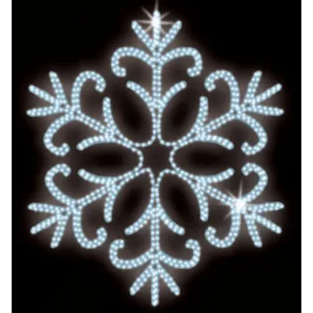 Vánoční světelný řetěz Polamp POL-0023 - 2D dekorace - Vločka - Ø300cm