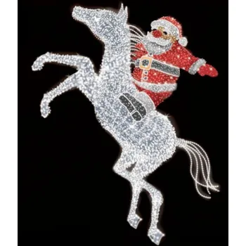 Vánoční osvětlení Polamp POL-0974M - 3D dekorace - Santa na koni - 300 x 200 cm