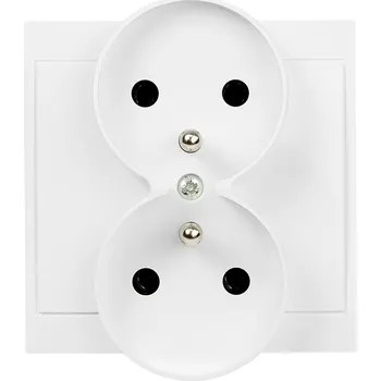 vypínač Abex Zásuvka PT-6LR, dvojnásobná barva: bílá