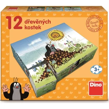 Hračka DINO Obrázkové kostky Krtkův rok, 12 kostek