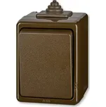 ABB PRAKTIK Spínač jednopólový IP44, řazení 1, hnědá