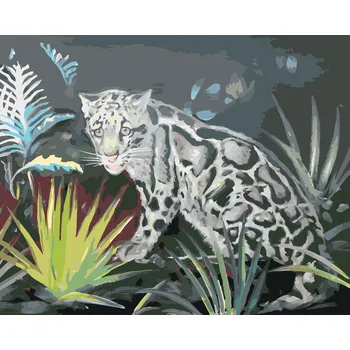 ZUTY Malování podle čísel - SMUTNÝ LEOPARD (D. RUSTY RUST) Rozměr: 40x50 cm, Rámování: bez rámu a bez vypnutí plátna