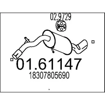 Autodílna tłumik końc. BMW 118D 2.0 D