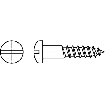 Vrut PROFISTYL DIN 96 vrut do dřeva s půlkulatou hlavou a průběžnou drážkou mosaz MS Varianta: DIN 96 vrut půlkulatá hlava MS mosaz 3x25