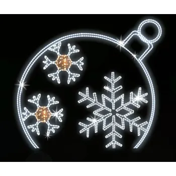 Vánoční světelný řetěz Polamp POL-1504 - 2D dekorace - Baňka - 200 x 220 cm