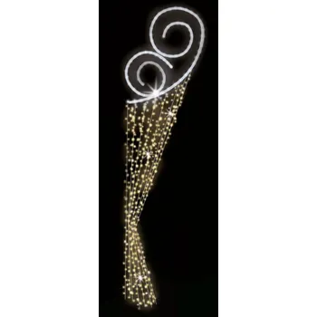 Vánoční světelný řetěz Polamp POL-0260 - 2D dekorace - Ozdoba sloupů - 225 x 75 cm