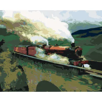 ZUTY Malování podle čísel - MALBA BRADAVICKÉHO EXPRESU (HARRY POTTER) Rozměr: 40x50 cm, Rámování: bez rámu a bez vypnutí plátna