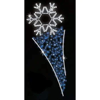 Vánoční světelný řetěz Polamp POL-1204 - 2D dekorace - Ozdoba sloupů - 250 x 100 cm