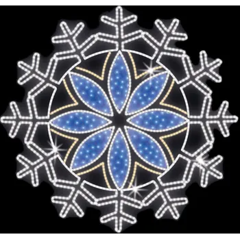 Vánoční světelný řetěz Polamp POL-0094M - 2D dekorace - Vločka - Ø150cm