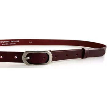 Módní doplněk PENNY BELTS Kožený opasek 20-185-95 bordó - 90 cm