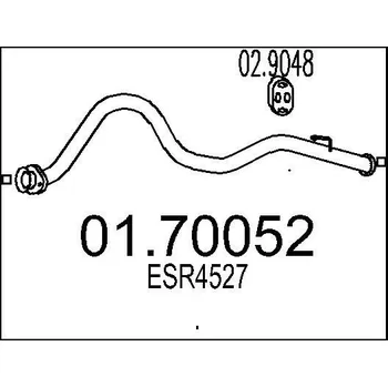 Výfuková trubka Výfuková trubka MTS 01.70052