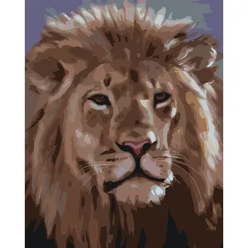 ZUTY Malování podle čísel - LVÍ HLAVA (D. RUSTY RUST) Rozměr: 40x50 cm, Rámování: bez rámu a bez vypnutí plátna