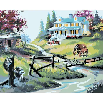 ZUTY Malování podle čísel - BOHATÁ A CHUDÁ STRANA ŘEKY (D. RUSTY RUST) Rozměr: 40x50 cm, Rámování: bez rámu a bez vypnutí plátna