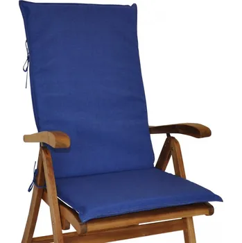 Podsedák Nábytek PEGAS Polstr na teakové zahradní křeslo UNI vysoké - látka tmavě modrý melír