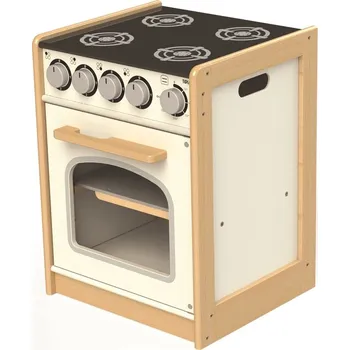 Dětský spotřebič Tidlo Education dřevěný sporák přírodní/béžový