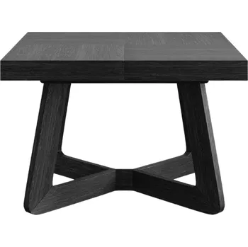 Jídelní stůl Černý dubový rozkládací jídelní stůl Windsor & Co Nodi 130/230 x 130 cm