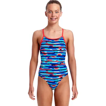 Dívčí plavky FUNKITA Meshed Up Girls Diamond Back One velikost: 140