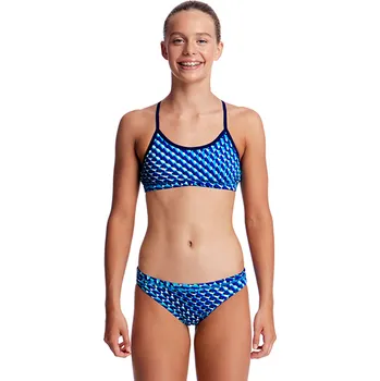 Dívčí plavky FUNKITA Vapour Scale Girls Racerback Two velikost: 140