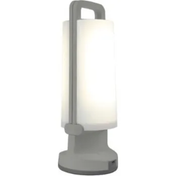 Lampička Lutec LT6904101337 LED venkovní přenosné solární svítidlo Dragonfly 1x1W | 120lm | 4000K | IP54 - 3 fázové stmívání, USB, šedá + K nákupu nad 3000 Kč dárek zdarma