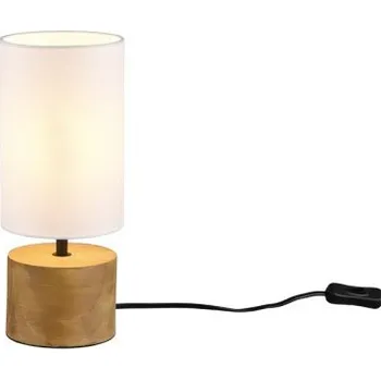 Lampička Trio R50171930 stolní svítidlo Woody 1x40W | E14 - kabelový spínač, dřevo, bílá + K nákupu nad 3000 Kč dárek zdarma