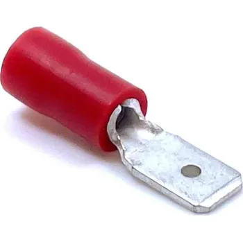 Kabelové oko Tracon electric Izolované Cu lisovací kolíky ploché červené 1,5mm² 4,8×0,8mm / 1,5mm2