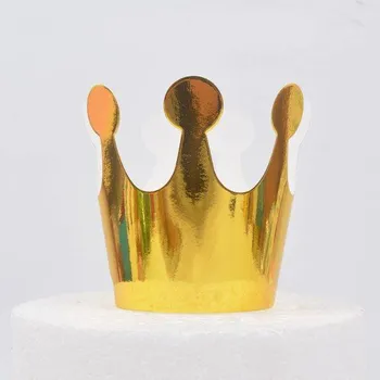 Party dekorace Párty korunka | dekorace na narozeninovou oslavu, 2 ks - Zlatá