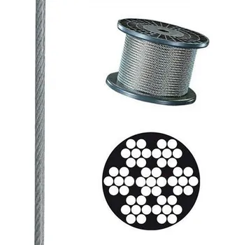 Lano EU SELECT Nerezové lanko poplast 7x7 3/4mm 3/4 100m