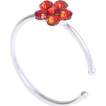 Piercing Fake piercing do nosu | falešný piercing, styl kytička -různé barvy - V6