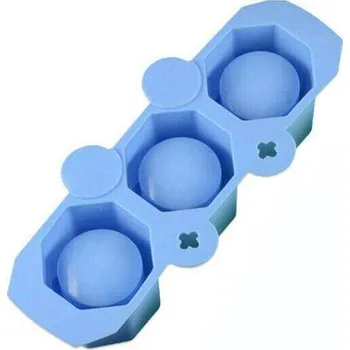 Tvořítko na led Silikonová forma na ledové kostky | tvořítko na led, čtyřmístné - V-modrá