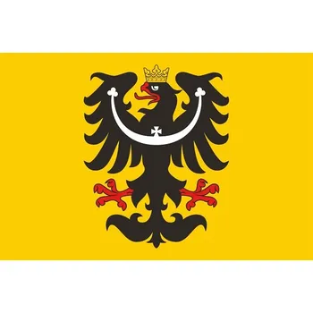 Vlajka Slezský heraldický prapor 150x100 cm, karabinky