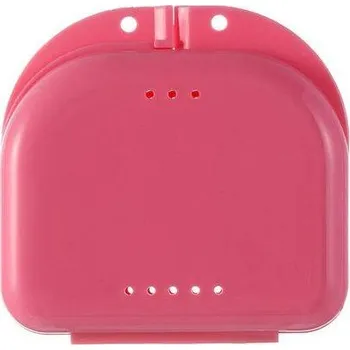 Dentální hygiena Krabička na zubní protézu | krabička na rovnátka - Růžová