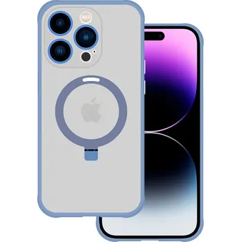 Pouzdro na mobilní telefon Tel Protect Magical Magsafe Stand Case pro Iphone 15 Pro Max modrý