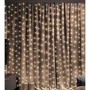 Vánoční osvětlení Brilagi BG0380 vánoční závěs 300 LED teplá/studená bílá