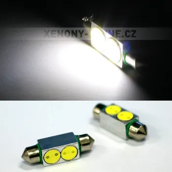 Autožárovka Sufitka bílá - Super Light, 2 POWER LED, 36mm (LED sufitka bílá - Super Light)