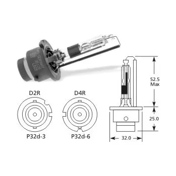 Autožárovka Náhradní výbojka xenon Osram D4R 4000K do originálních světlometů (Osram výbojka D4R)