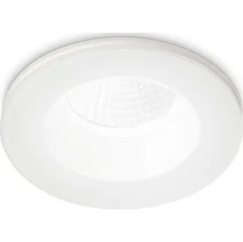 Bodové svítidlo LED Stropní zápustné bodové svítidlo Ideal Lux ROOM-65 ROUND WH 252025 8W 800lm 3000K IP65 9,8cm kulaté bílé