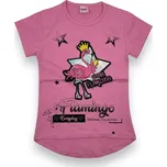 Zeyrek Dívčí blikající trička s krátkým rukávem PLAMEŇÁK Barva: Světle růžová, Velikost: 110