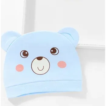 Čepice Dětská čepice se zvířátkem a oušky, pro novorozence - Modrá 3