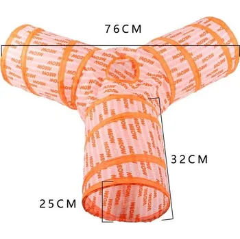 Hračka pro kočku Tunel pro kočky s míčkem | skládací prolézačka pro kočky - 57
