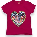 Leycin Dívčí blikající trička s krátkým rukávem NATALIE Barva: Fuchsiová, Velikost: 110