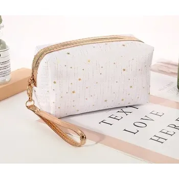 Kosmetická taška Dámská kosmetická taška s třpytivým motivem - Bílý