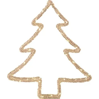 Vánoční dekorace Led závěsný stromek křišťál 290x345mm s časovačem, čirá 273 gram