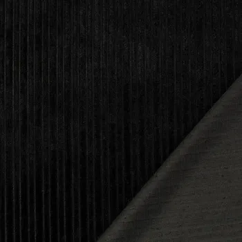 Nicky velour v černé barvě se žebrováním 210300.5001