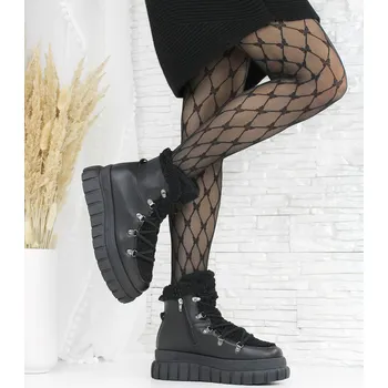 Dámská zimní obuv DnesObouvam.cz Zimní boty na hrubé podrážce 8306-1B Velikost: 37