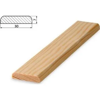 soklová lišta NOVÁK Vzorek - krycí lišta 30x07 borovice surová V-pr3007