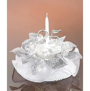 Party dekorace Modecor Dekorace svatební – 25 let výročí – svíčka