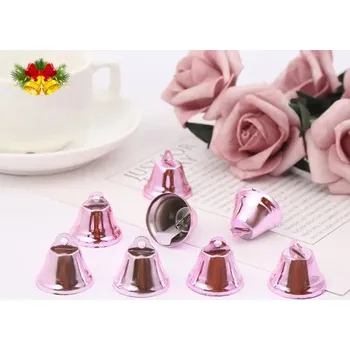 Zvoneček 11 mm, kov, růžový - zvonivý