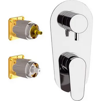 Vodovodní baterie HOPA Podomítková sprchová baterie FONTI 93KB08 - nikl broušený, BAREL93KB08